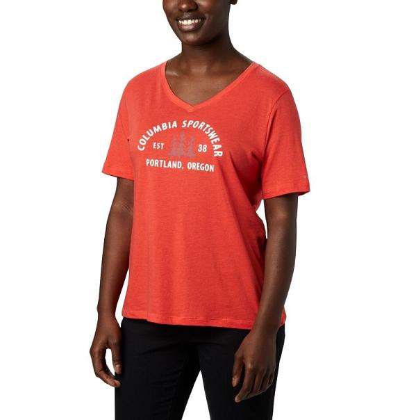 Columbia Mount Rose T-Shirt Red For Women's NZ95236 New Zealand